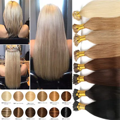 200S Thick 1g/s Keratin Stick I-Tip Fusion Remy Human Hair Extensions Pre Bonded • $79.74