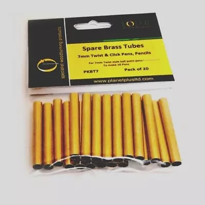 20 Brass Pen Making Tubes For Wood & Acrylic Pen Blanks - Tube Size 7mm X 50mm • £8.40