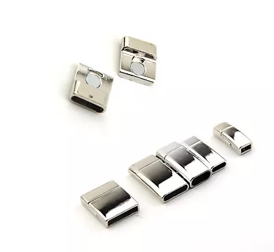 Interlock Magnetic Clasp For Jewellery Craft Various Size Holes  Leather Strings • £6.92