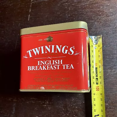 Vintage Twinings Red English Breakfast Tea Tin 90s Old • $20