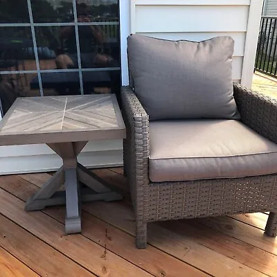 Restoration Hardware Quality Outdoor/Indoor Aluminum End Tables. Must See!!!! • $275