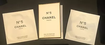 $19.99 • Buy Authentic Chanel NO 5 EDP 1.5ml  + 2 The Body Lotion 6ml Sachet Sample FRESH!