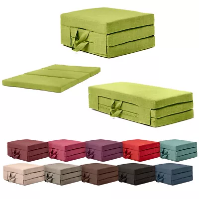 £109.97 • Buy Fold Out Guest Mattress Fibre Bed Single & Double Sizes Futon Z Bed Folding Sofa