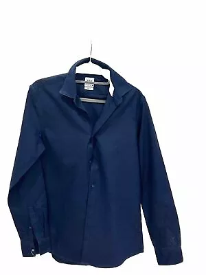 Zara Mens Navy Blue Slim Fit Shirt - Medium • £7.99