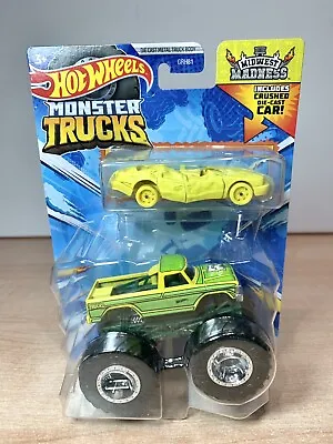 Hot Wheels Monster Trucks Midwest Madness And Crushed Diecast Car 1:64 Scale New • £18.95