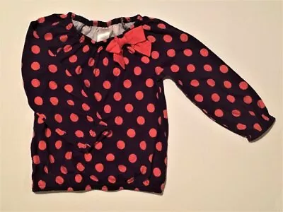 Gymboree STYLISH CORGI Purple & Coral Dot LSl Top ~ Sz 3 ~ NWT! • $10.99