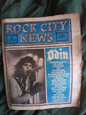 Rock City News Vol.4 No.3 L.A. Guns Warrant D' Molls Tier Garden Free Shippin • $22
