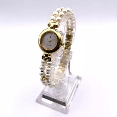 MIKIMOTO Pearl Shell Pearl JAL Limited Ladies Analog Watch White Used Excellent • $598.41