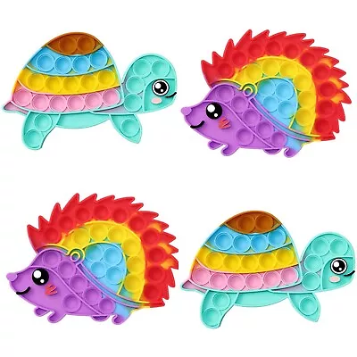 £4.99 • Buy Pop Popper Fidget Toy Push It Poppet Bubble Stress Anxiety Hedgehog Tortoise