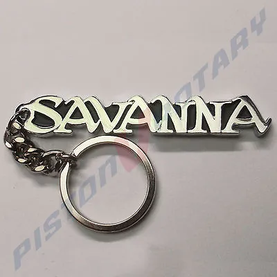 SAVANNA KEYRING Keychain Chrome New For RX3 RX-3 Rotary Mazda 13B S102A S124A • $18.95