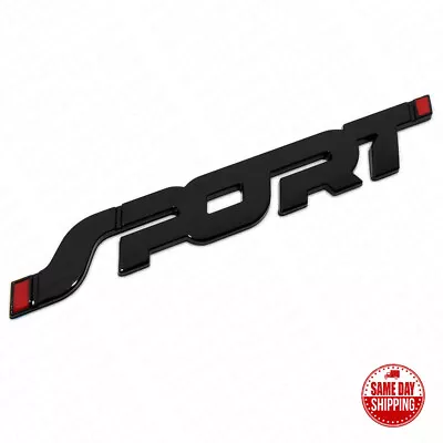 Universal Car Gloss Black SPORT Tailgate Adhesive Nameplate Badge Logo Emblem • $9.99