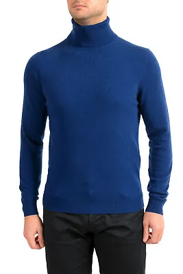 Malo Optimum Men's Blue Wool Cashmere Turtleneck Pullover Sweater • $149.99