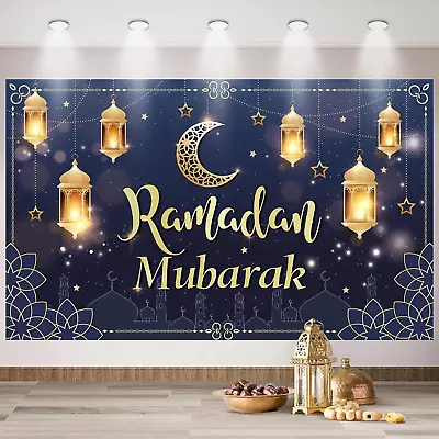 Ramadan DecorationsRamadan Mubarak Banner Home Ramadan Decorations70.9x43.3inc • $16.55