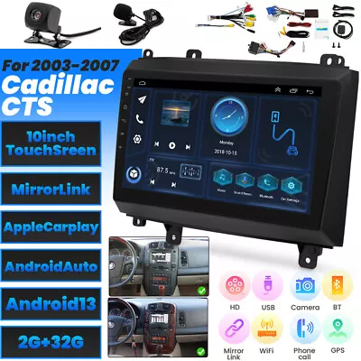 Android 13 Carplay For 2003-2007 Cadillac CTS Stereo Radio GPS Navi FM Player • $155.33