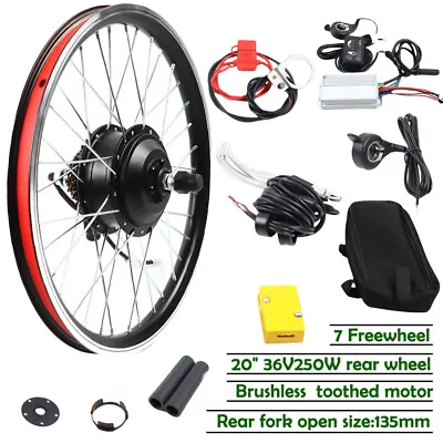 $210 • Buy 20  Electric Bicycle Rear Wheel Motor Kit E-bike Cycling Hub Conversion Kit 250w