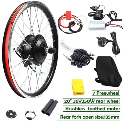 20  Electric Bicycle Rear Wheel Motor Kit E-bike Cycling Hub Conversion Kit 250w • $191.91