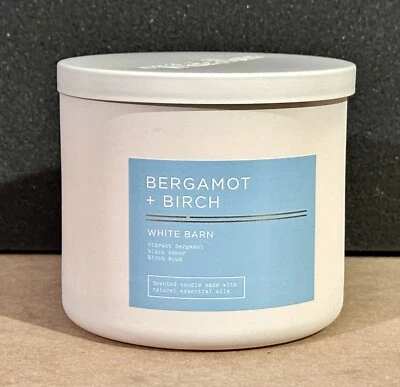 $25 • Buy Bath & Body Works White Barn BERGAMOT + BIRCH 3 Wick Candle 14.5 Oz