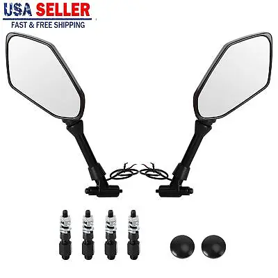 Rearview LED Mirrors Left And Right With Turn Signal Indicator M8 M10 Universal • $65.89