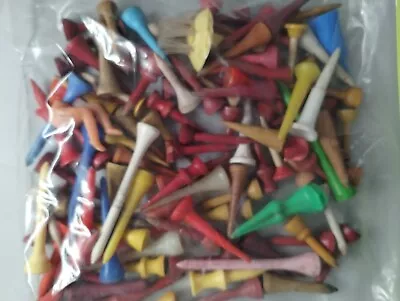 Vintage Golf Tees Lot Of Over 100 Includes Mostly Wood Free Shipping • $27.99