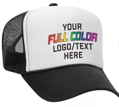 Custom Trucker Hat Mesh Back Foam Front Cap Personalized Trucker Hat • $12.49