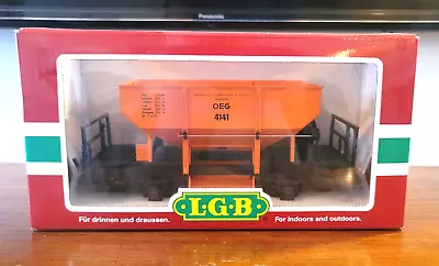 Vintage LGB Train #4041 G Scale Orange Ballast Freight Car Original Box Germany • $40