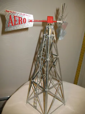 Vintage Aero Wind-powered Water Pump Windmill 17  Model Galvanized Steel • $76