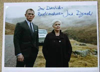 Judy Dench (James Bond M) Photo With Daniel Craig Genuine Signed Autograph 2012. • £25