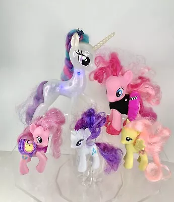 MY LITTLE PONY MLP LOT FIM G4 Pinkie Rarity Celestia Fluttershy Figures Toy 2010 • $49.99