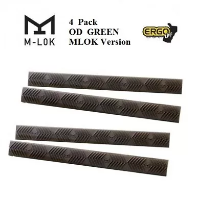 Ergo M-LOK WedgeLok Panels 4-Slot MLOK Rail Handguard Covers - OD Green - 4 Pack • $23.94