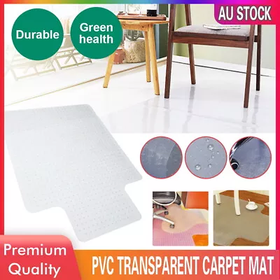 PVC Carpet Floor Office Home Computer Work Chair Mat Grip Protector Mats 120x90 • $23.99