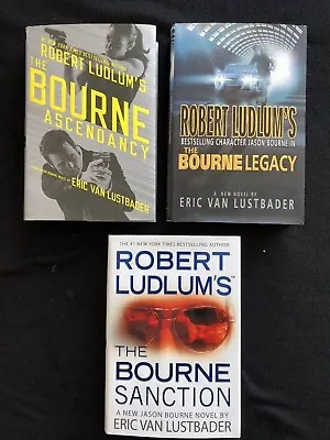 $14.95 • Buy Robert Ludlum's  Hardcover Jason Bourne  Lot Of 3, Ascendancy, Legacy, Sanction
