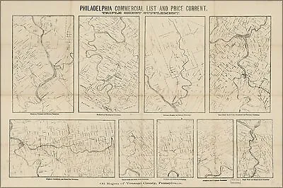 Poster Many Sizes; Map Of Oil Region Venango Co Pennsylvania 1866 • $164.11