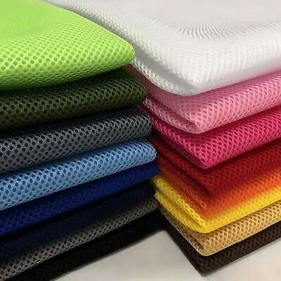 Air Mesh Spacer Sandwich Stretch Polyester Fabric Big Hole Spandex 59  160gr • $14.25