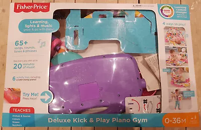 Fisher-Price Deluxe Kick & Play Piano Gym - Pink - Boxed **Fast Dispatch** • £28.99
