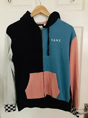 Vans Hoodie Size XS Full Zip Blue Pink Good Condition • £15