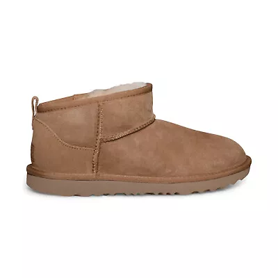 Ugg Classic Ultra Mini Chestnut Suede Fur Comfort Boots Youth 6 Fit's Women's 8 • $84.99