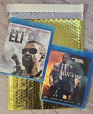 Man On Fire & The Book Of Eli Blu-ray💥Like New! 2 Movie Bundle! 2007/2009. • $10.98