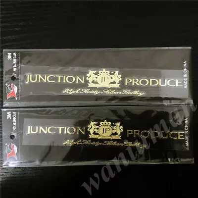 2x Golden JP Junction Produce VIP JDM Japan Car Emblem Badge Decals Sticker • $9.90