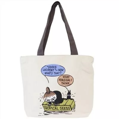 Moomin LITTLE MY Tote Bag  Zipper Bag MM2308 Floating  Canvas Fabric • $39.99