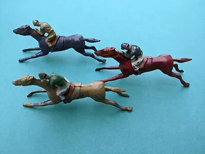 £8.50 • Buy Vintage Escalado Chad Valley Metal Race Horse Figures 3  In Total.