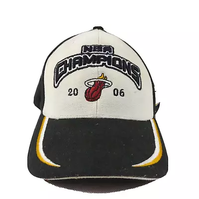 Unique Miami Heat 2006 NBA Elevation Champions White Black Hat Cap Snap Back • $11.95