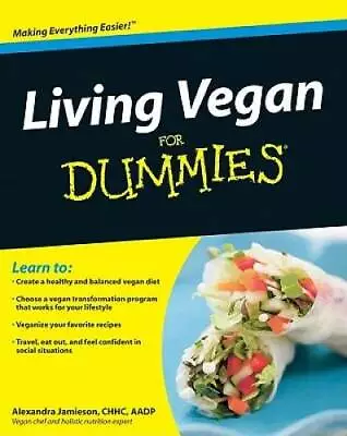 Living Vegan For Dummies - Paperback By Jamieson Alexandra - GOOD • $3.97