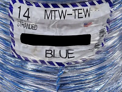 Alan Wire #14awg 41x30 Stranded MTW/TEW/AWM Hook-Up/Lead Wire Blue /100ft • $29.99