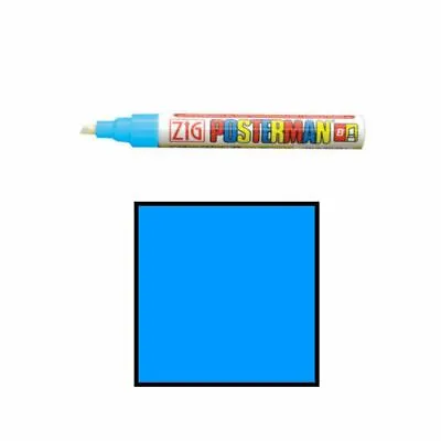 Zig Posterman Chalkboard Marker Pen 6mm Tip - Light Blue • £3.50