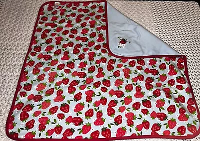 Vintage Gymboree Sweet Strawberries 2005 Rare Double-Sided Blanket EUC ❤️ • $89.95