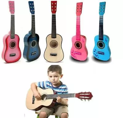 £13.59 • Buy 3  Children Kids Wooden Acoustic Guitar Musical Instrument Child Xmas Toy Pink