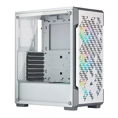 Corsair ICUE 220T RGB Airflow Tempered Glass Mid-Tower ATX Gaming Case White • £69.99