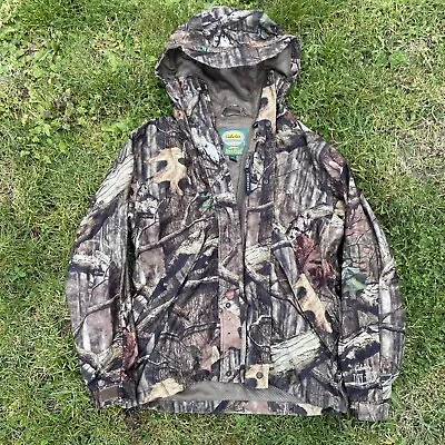 Cabela's Dry Plus Jacket Men Small Green Break Up Infinity Camo Hunting Packable • $29