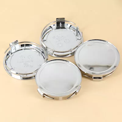 $14.59 • Buy 4Pcs /Set Chrome Car Wheel Center Caps Tyre Rim Hub Cap Cover 76mm ABS Universal
