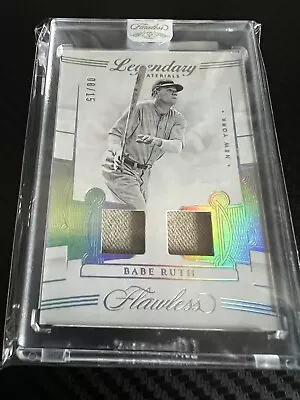 2020 Panini Flawless - Legendary Babe Ruth 8/15 — EBay Authenticated • $850